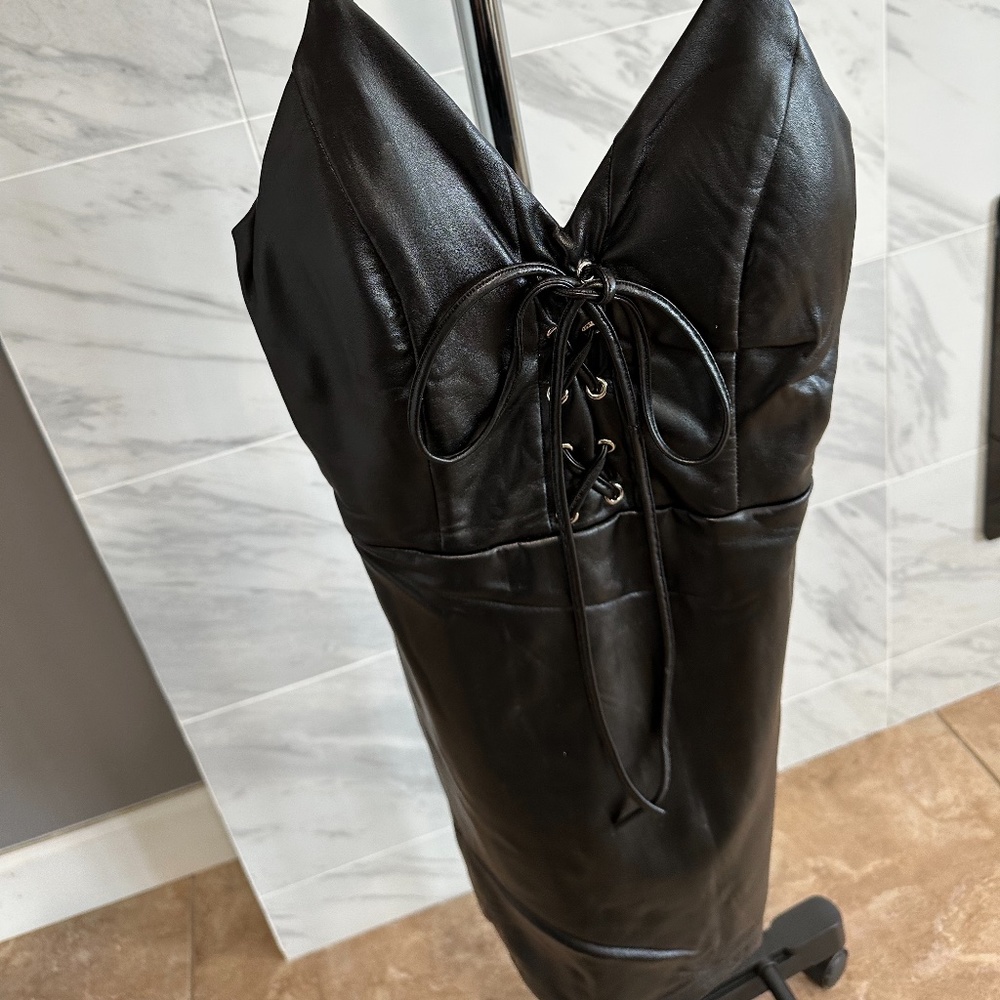 Black cute Leather dress